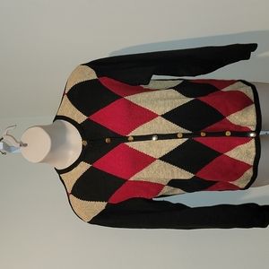 LISA J. WOMEN'S ARGYLE SWEATER